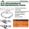 CAMPINGMOON 42.13-inch Multi-function Gas Hose for EN417 Lindal Valve Screw-on Type Canister and Device Z17 view 2