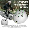 67i Bike Helmet for Adults & Kids 8-14 - Adjustable L (22.83-23.82) Lightweight Ventilated Cycling Helmets with 11 Vents (Silver, Large) view 2