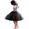 ELAWBTY Womens Knee Length Princess Petticoat Underskirt Tulle Tutu Skirt For Prom Party Black 5XL view 1