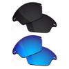 RockShell Polarized Lenses Replacement for Oakley Fast Jacket OO9097 Sunglasses - Jet Black + Ice Blue view 1