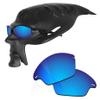 RockShell Polarized Lenses Replacement for Oakley Fast Jacket OO9097 Sunglasses - Jet Black + Ice Blue view 3