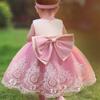 Baby Girls Embroidery Lace Dresses Toddler Ruffles Infant Easter Tutu Dress with Headwear (CameoBrown,70) view 3
