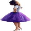 ELAWBTY Womens Knee Length Princess Petticoat Underskirt Tulle Tutu Skirt For Prom Party Purple 3XL view 1