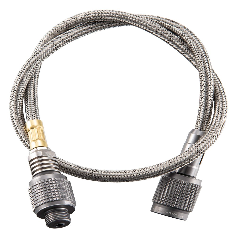 CAMPINGMOON 21.65-inch Multi-function Gas Hose for EN417 Lindal Valve Screw-on Type Canister and Device Z16