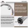 CAMPINGMOON 21.65-inch Multi-function Gas Hose for EN417 Lindal Valve Screw-on Type Canister and Device Z16 view 3