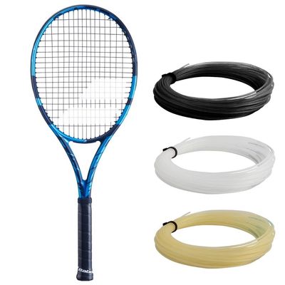 Babolat Pure Drive Tennis Racquet - Strung with 16g White Babolat Syn Gut at Mid-Range Tension (4 3/8" Grip)