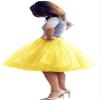 ELAWBTY Womens Knee Length Princess Petticoat Underskirt Tulle Tutu Skirt For Prom Party Yellow S M L view 1