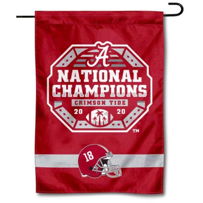 Alabama Crimson Tide 18 Time and 2020 National Champions Double Sided Garden Banner Flag