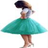 ELAWBTY Womens Knee Length Princess Petticoat Underskirt Tulle Tutu Skirt For Prom Party Turquoise XL view 1