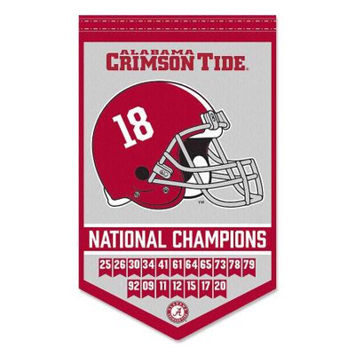 Alabama Crimson Tide 18x Time Football National Champions Banner