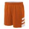 Reversible Orange/White & White/Orange Adult 2X 10 Uniform Jersey Shorts view 1