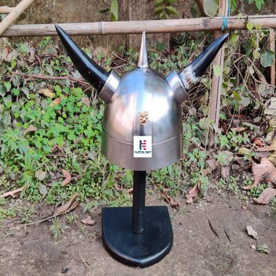 Nautical-Mart Armor Helmet w/Buffalo Horns