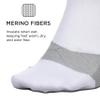 Feetures Merino 10 Max Cushion No Show Tab Ankle Socks - Wool Socks for Women & Men - White, S (1 Pair) view 2