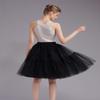 ELAWBTY Womens Knee Length Princess Petticoat Underskirt Tulle Tutu Skirt For Prom Party Black S M L view 4