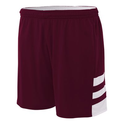 Reversible Maroon/White & White/Maroon Adult 2X 10 Uniform Jersey Shorts