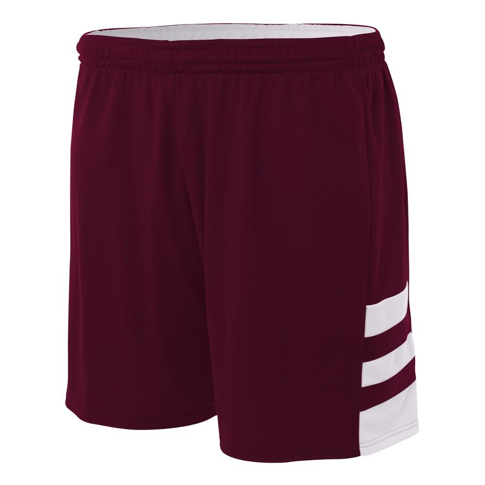Reversible Maroon/White & White/Maroon Adult 2X 10 Uniform Jersey Shorts