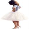 ELAWBTY Womens Knee Length Princess Petticoat Underskirt Tulle Tutu Skirt For Prom Party White S M L view 1