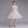 ELAWBTY Womens Knee Length Princess Petticoat Underskirt Tulle Tutu Skirt For Prom Party White S M L view 2