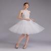 ELAWBTY Womens Knee Length Princess Petticoat Underskirt Tulle Tutu Skirt For Prom Party White S M L view 3