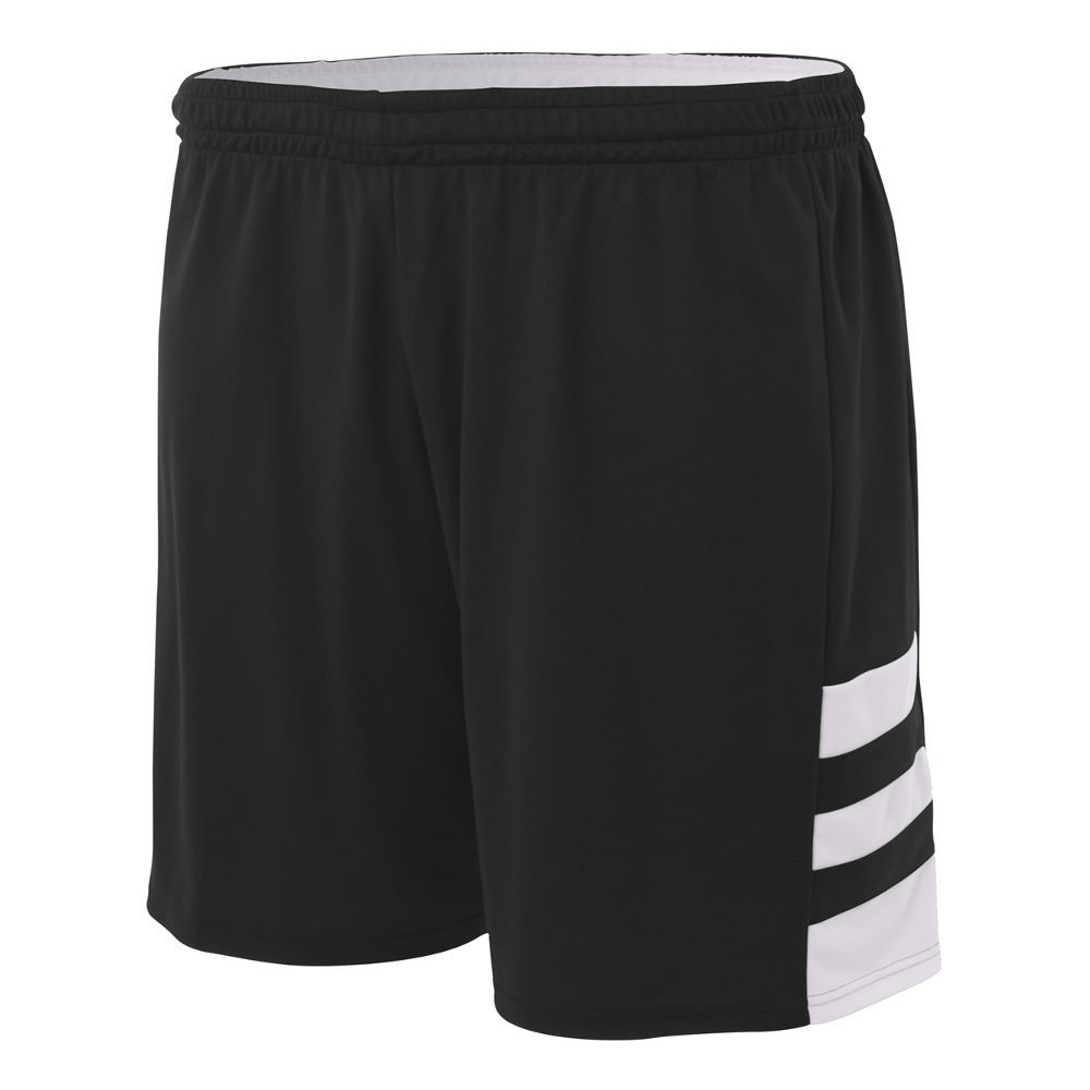 Reversible Black/White & White/Black Adult 2X 10 Uniform Jersey Shorts