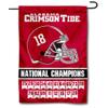 Alabama Crimson Tide 18 Times National Champions Double Sided Garden Banner Flag view 1