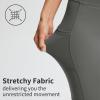baleaf Biker Shorts Women Yoga Gym Workout Spandex Running Volleyball Tummy Control Compression with Pockets Soft 8" Gray XL view 3