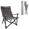 CAMPINGMOON Foldable Cotton Canvas Campfire Bonfire Open Fire Pits Camping Chair Low Style Chair Gray F-1003C-H view 1