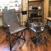 CAMPINGMOON Foldable Cotton Canvas Campfire Bonfire Open Fire Pits Camping Chair Low Style Chair Gray F-1003C-H view 2