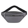 LIUCM Fanny Pack with Zipper Pockets and Quick Release Buckle Waterproof Waist Bag Pack with Adjustable Strap for Travel Sports Running,Gray view 1
