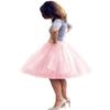 ELAWBTY Womens Knee Length Princess Petticoat Underskirt Tulle Tutu Skirt For Prom Party Blush Pink S M L view 1