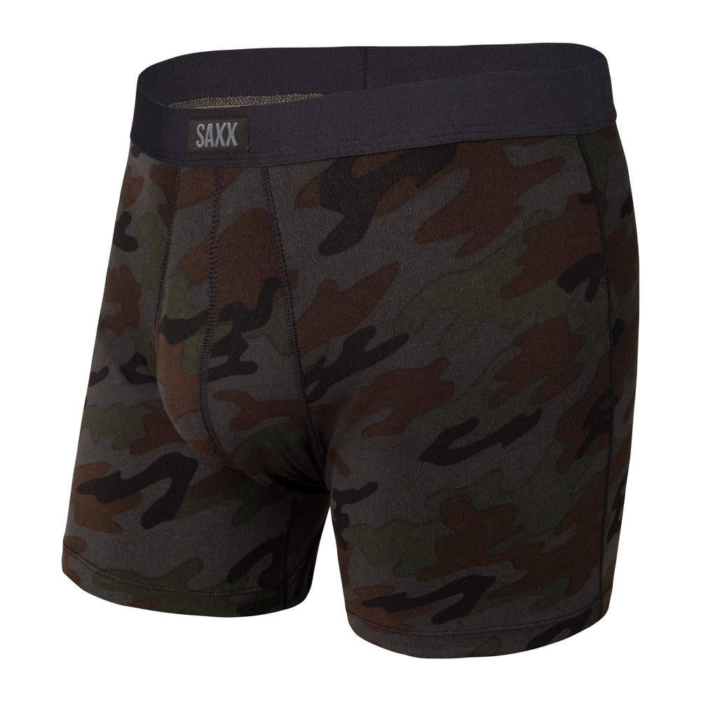 SAXX Underwear Co. Men's Daytripper Comfort Stretch Boxer Brief Fly, Black Ops Camo, X-Large