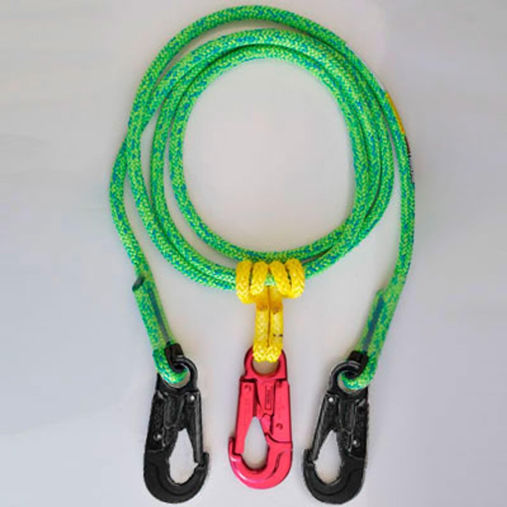Rope Logic Grizzly Spliced 2 in 1 Lanyard Lightning Green 10'