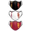 FOCO USC Trojans NCAA Face 3 Pack Face Cover view 1