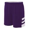 Reversible Purple/White & White/Purple Adult 2X 10 Uniform Jersey Shorts view 1