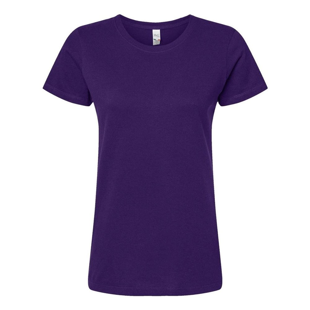M&O - Women's Gold Soft Touch T-Shirt - 4810 - S - Purple