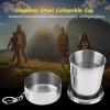 Omabeta Cup, SilverGlasses Portable Outdoor Stainless Steel Folding Cup Mini Lightweight Reusable Mugs with Keychain for Traveling, Camping, Picnic(150ml) view 4
