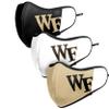 foco NCAA Sport 3 Pack Face Cover view 4