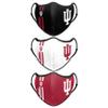 FOCO Indiana Hoosiers NCAA Face 3 Pack Face Cover view 1
