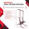 Stamina Power Tower w/Smart Workout App - Pull Up Bar Dip Station for Home Gym Strength Training Workout Equipment, Red/Black view 3