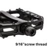 AVASTA Mountain Bike Pedal, Aluminum Alloy Flat Platform Bicycle Pedals with Reflector for Road Bike and MTB, Sealed ZU Bearing, Threads Size 9/16 InchBlack view 2