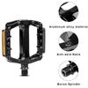 AVASTA Mountain Bike Pedal, Aluminum Alloy Flat Platform Bicycle Pedals with Reflector for Road Bike and MTB, Sealed ZU Bearing, Threads Size 9/16 InchBlack view 3