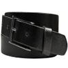Men's Belts Full Grain Genuine Leather One Piece Casual Dress Belt 1-1/8" (30mm) wide (Black-Black, 32) view 1