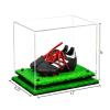 Better Display Cases Acrylic Kids Shoes Display Case - Medium Rectangle Box with Clear Case, Green Risers and Turf Base 12" x 8.25" x 8" (A004, V41) view 2