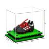 Better Display Cases Acrylic Kids Shoes Display Case - Medium Rectangle Box with Clear Case, Purple Risers and Turf Base 12" x 8.25" x 8" (A004, V41) view 2