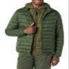 Amazon Essentials Men's Packable Lightweight Water-Resistant Puffer Jacket (Available in Big & Tall), Dark Green, X-Large view 1