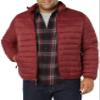 Amazon Essentials Men's Packable Lightweight Water-Resistant Puffer Jacket (Available in Big & Tall), Dark Red, X-Small view 4