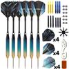 SHOT TAKER CO. EST. 2017 6pc Steel Tip Darts Set - Professional Darts for Dartboard - Includes Barrels + Plastic/Aluminum Shafts + O'Rings + Flights + Sharpener + Wrench (24g-Gradient-10436) view 1