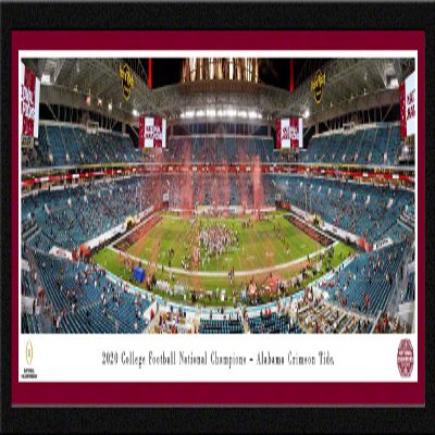 Alabama - 2020 College Football National Champions - 42x15.5-inch Single Mat, Select Framed Picture by Blakeway Panoramas