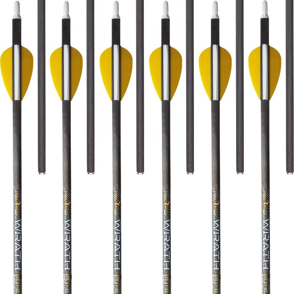 Trophy Ridge Wrath Archery Arrows 30" Length, 400 Spine (Pack of 6)