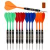 Steel Tip Darts Set |12 pc Bar Darts; 3 of Each Color; Perfect Fun Darts for 4 Players Throwing Metal Tip On Dartboard in Family Game Room, Man Cave (20g Black Brass-STC10435) view 1
